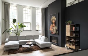 Henders en Hazel Napels longchair met 2,5 zits en ottomane