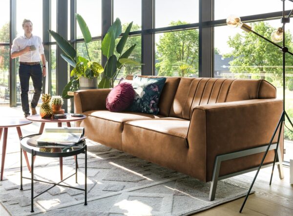 Ik ben snel leverbaar - Zembla 3 zit secilia cognac met designpoot en pocket vering