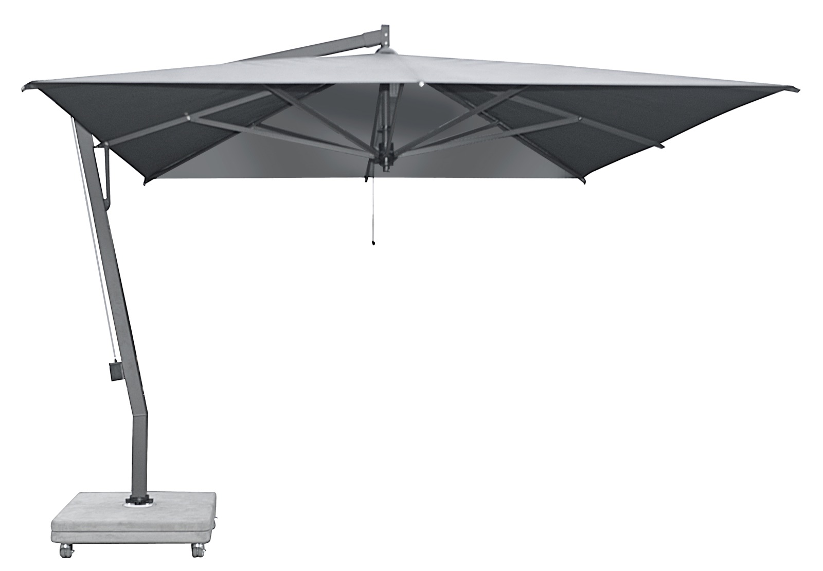 Capri Umbrella Batyline Black 350x350 cm Vivaldi XL