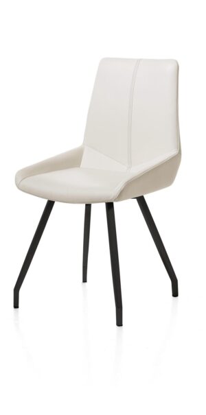 Henders en Hazel Levi eetkamerstoel gebogen zwart frame Catania off white