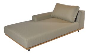 Max & Luuk Luke Chaise Lonque Right Teak Frame-All Weather