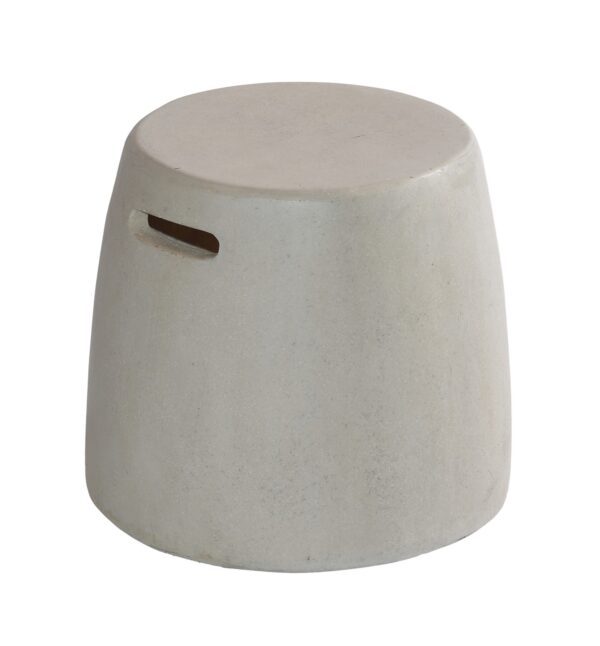 Max & Luuk Nick side table, stool fiberglass Cemento White