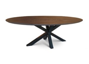 Dutch Oak Steel eetkamertafel ovaal