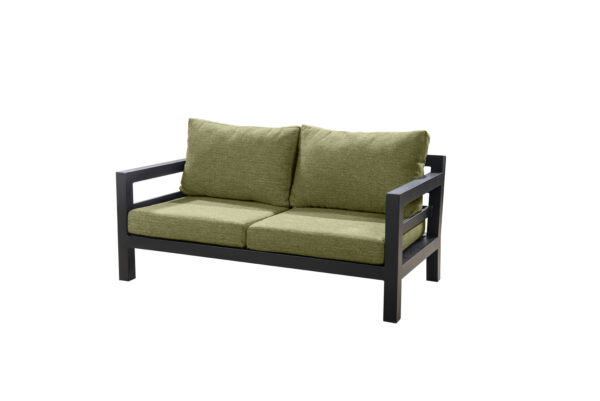 Yoi Midori Sofa 2 Seater alu black emerald green