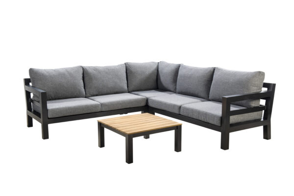 Yoi Midori cornerset 260x260 alu black panther black + Tafel