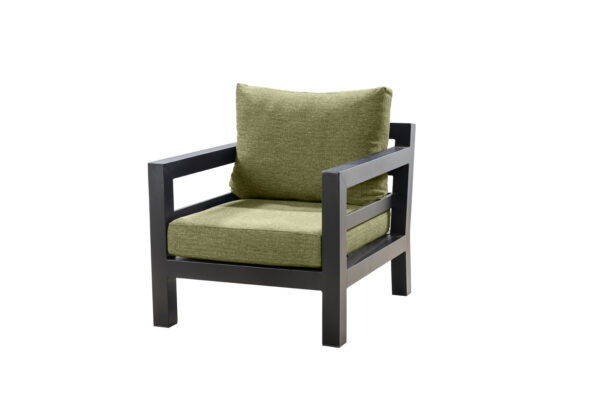 Yoi Midori loungechair alu black emerald green