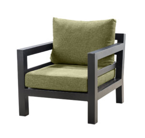 Yoi Midori loungechair alu black emerald green