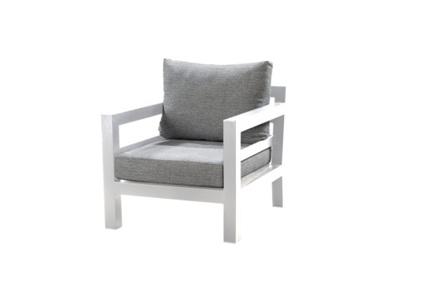 Yoi Midori loungechair alu white mixed grey