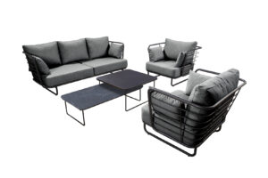 Yoi Taiyo Sofaset black panther black + Tafelset HPL slade