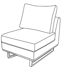 Brasil Lounge Center-part White-Lead Chine