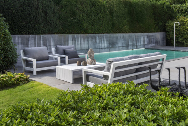 Yoi sofa set white mixed grey