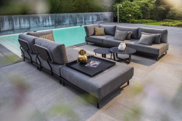 Natsu sofa opstelling black rope grey