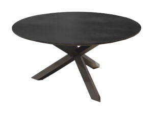 Tuintafel Cortona ø155 grey blad céramique Kedra Black
