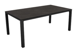 Tuintafel Stoneo 180x100 alu D. Grey Ceramic Kedra Black