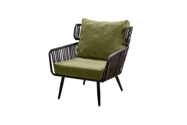 Yoi Hana Loungechair black-rope black-emerald green