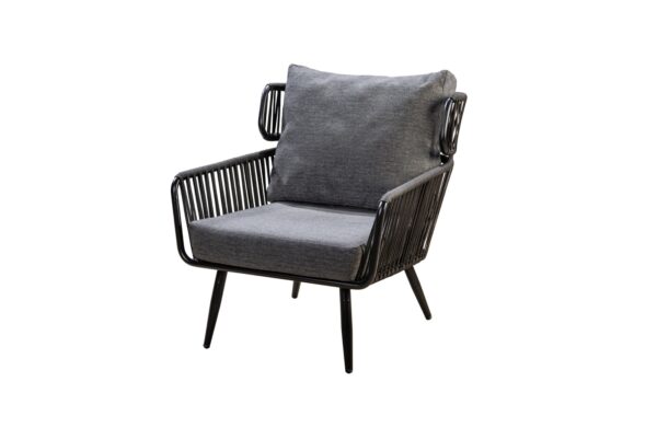 Yoi Hana Loungechair black-rope black-panther black