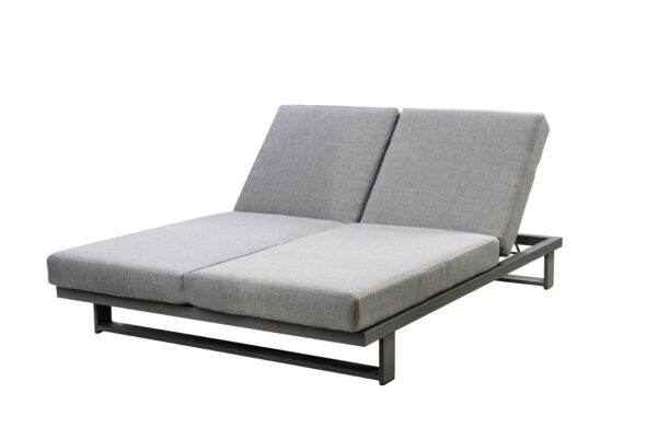 Yoi Kazoku duo-lounger alu dark grey mixed grey