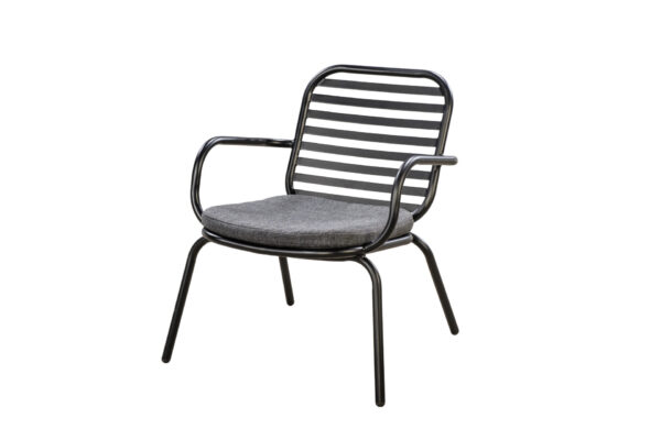 Yoi Tomo Loungechair alu black cushion panther black
