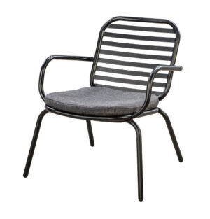 Yoi Tomo Loungechair alu black cushion panther black