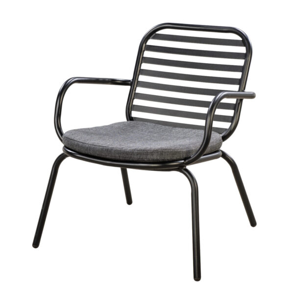 Yoi Tomo Loungechair alu black cushion panther black