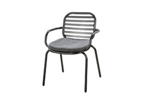Yoi Tomo diningchair alu black + Panther black kussen