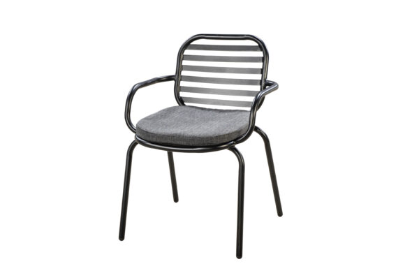 Yoi Tomo diningchair alu black + Panther black kussen