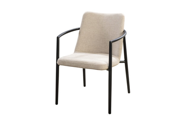 Yoi Youkou Diningchair alu black flax beige