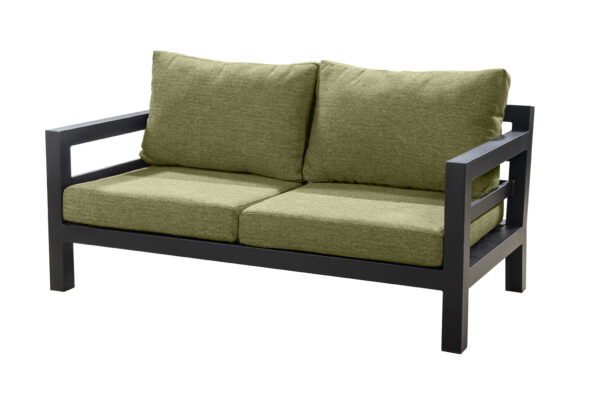 Yoi Midori Sofa 2 Seater alu black emerald green