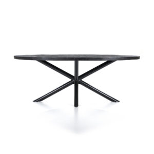 Eleonora Oscar eettafel ovaal 200 x 110 cm zwart