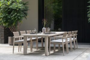 Max & luuk Jago-Lila Diningset Belt Taupe-Teak