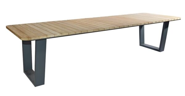 Borek Azoren Diningtable 330x100 Teak-Alu