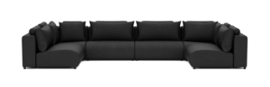 Bubalou Luxury U-Sofa 230x460x230 Antraciet