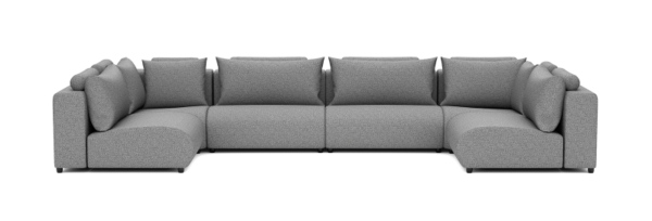 Bubalou Luxury U-Sofa 230x460x230 Steel