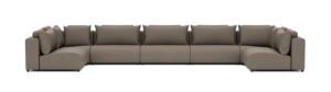 Bubalou Luxury U-Sofa 230x570x230 Charcoal