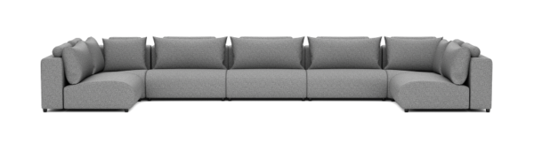 Bubalou Luxury U-Sofa 230x570x230 Steel