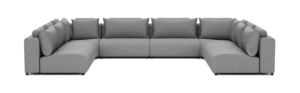 Bubalou Luxury U-Sofa 340x460x340 Steel