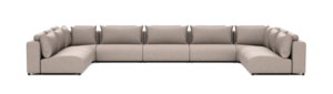 Bubalou Luxury U-Sofa 340x570x340 Light Taupe