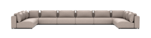 Bubalou Luxury U-Sofa 340x680x340 Light Taupe