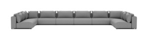 Bubalou Luxury U-Sofa 340x680x340 Steel