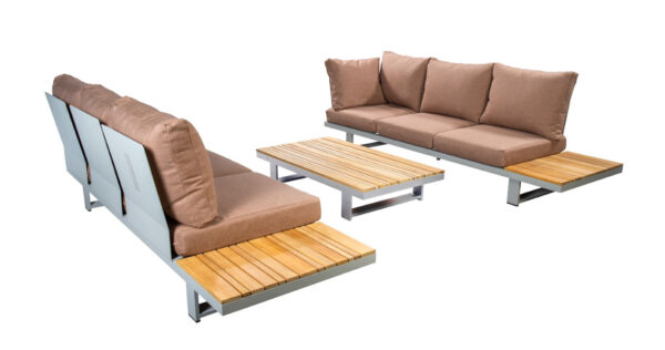 Yoi Funsui Loungeset Salix-Terracotta + tafel face-to-face