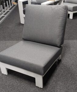 Lincoln Lounge Middle-Chair Wit-Grey