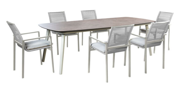 Yoi Ishi Dining Salix + Teeburu oval Salix-vulcano