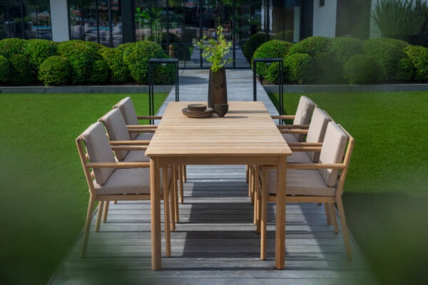 Yoi Maré Diningset Teak + Tafel 307x100x76 cm