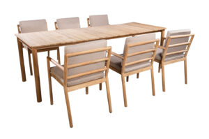 Yoi Maré Diningset Teak + Tafel 236x90 cm