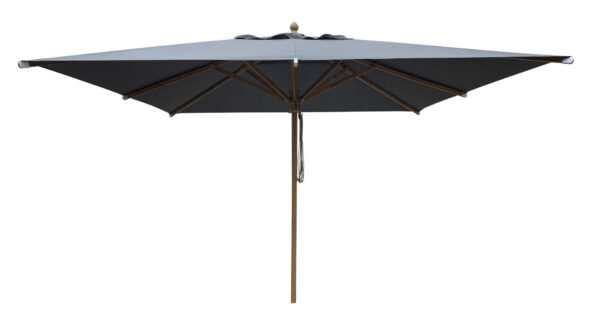 Borek Parasol Elena 300x300 Teak frame-Grey doek