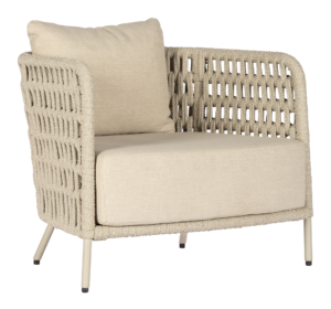 Borek Rapallo Loungechair Chalk-White Taupe