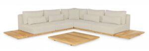 Suns Aspen Cornerset Teak-Natural Gravel + Tafels