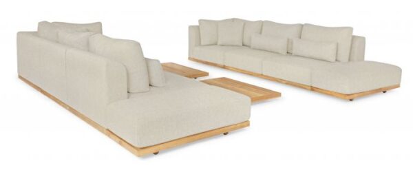 Suns Aspen Ibiza-opstelling Natural Gravel + Sidetable-cushions