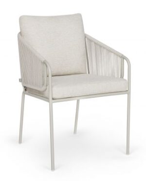 Suns Revello Diningchair Matt White Natural Gravel