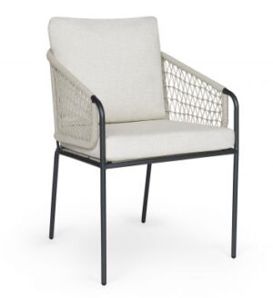 Suns Revello Diningchair Macramé Camel Sand-Natural Gravel